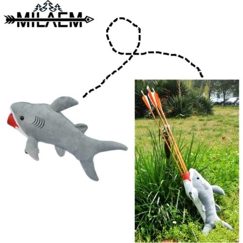 Archery Arrow Quiver Cartoon Shark Arrow Holder Plush Toy Cute Arrow Bag For Outdoor Hunting Shooting Sports Arrow Accessories