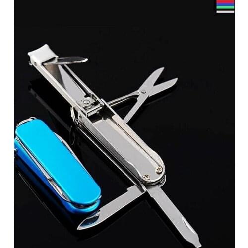 Outdoor Tactical Folding Nail Clippers Multi Tools EDC Stainless Steel Knife Travel Survival Kit High Quality Portable Pliers