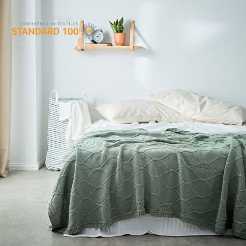 Knitted Throw Soft Travel Blanket Sofa Throw Blanket Air Condition Blanket Line Blanket Plaid Leisure Blanket Home Furnishing
