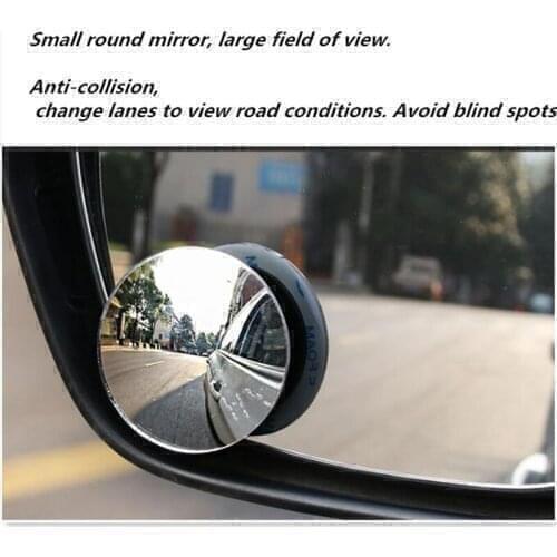 2pcs 360-Degree Wide Angle Adjustable Rotation Round Rearview For Chery Tiggo Peugeot 307 206 308 407 207 3008 2008 508 406 Alfa