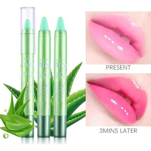 3g Lip Gloss Exquisite Nourishing Thermochromic Aloe Vera Moisturizing Nutritious Long Lasting Lip Balm Lipstick for Gift
