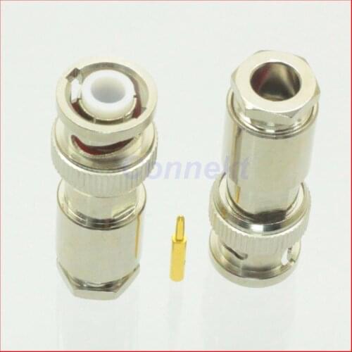 5pcs/lot BNC male high voltage power RF connector MHV 3000V clamp RG58 RG142 LMR195 RG400