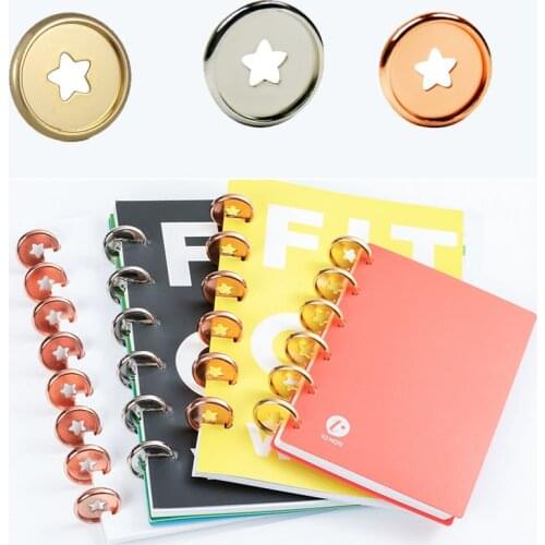 50PCS 28MM Green Mushroom Hole Binding Buckle Disc Notebook mushroom hole button Notepad plastic loose-leaf coil