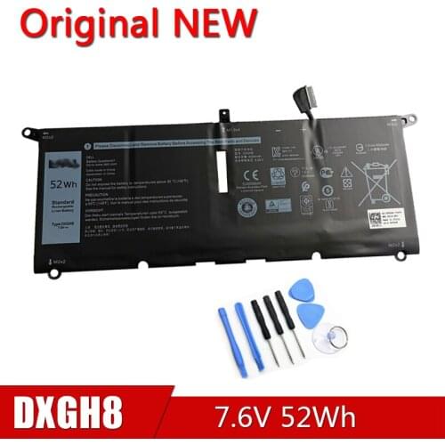 DXGH8 NEW Original Laptop Battery For Dell XPS 13 9380 9370 7390 Inspiron 7390 2-in-1 7490 7.6V 5.2Wh H754V G8VCF 0H754V