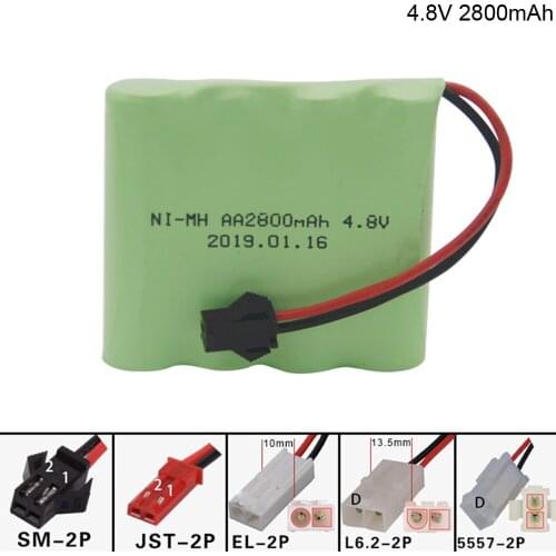4.8V 2800mah AA NI-MH Battery high capacity Battery toys RC car ship robot M battery toy patrs 4.8V 2800 mah SM/jst/plug