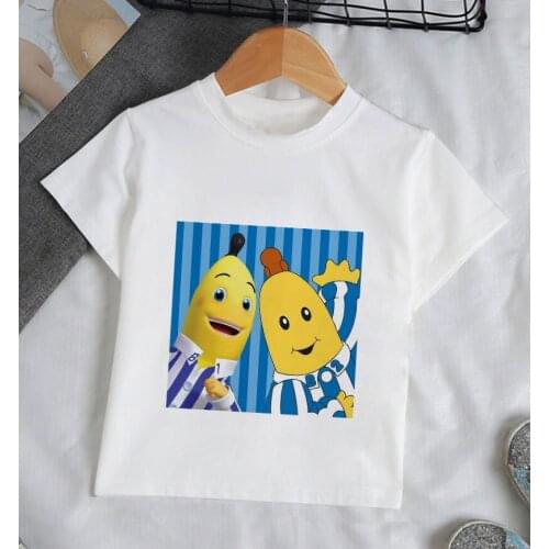 Unisex Baby Boy Girl Tshirt Funny Pajamas Banana Man Fashion Clothes Children Casual T-shirt Crew Neck Cartoon Girls Boys Tops