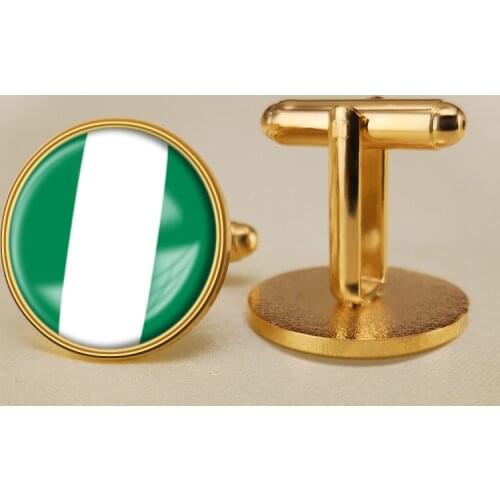Coat of Arms of Nigeria Nigerian Flag National Emblem Cufflinks