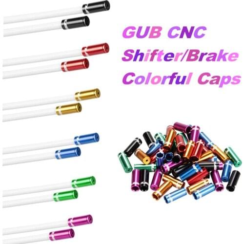 GUB 100pcs Set 4mm Mountain Road Bike Bicycle Cycling MTB Shifte Wire Cable Line Gear Shift Bike Cable Cap Cover Sets Kit Caps