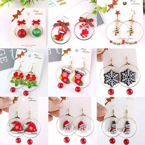 Hiyong Christmas Earrings Stud Set Snow Christmas Hat Tree Fashion Jewelry Cute Festive Jewelry Christmas Gifts Kids Teens Girls