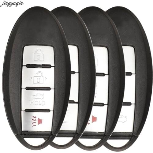 Jingyuqin 10pcs Remote Car Key Case Shell KR55WK48903 For Infiniti M35 M45 2007 2008 2009 2010 2/3/4 Buttons Smart Entry Fob