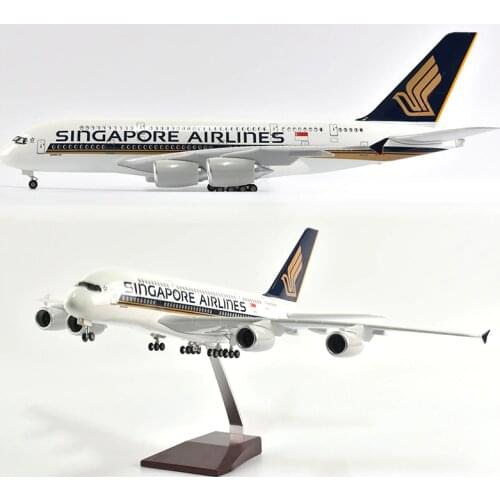 JASON TUTU 46cm Singapore Airlines Air bus 380 Plane Model Airplane Model Aircraft Model 1/160 Scale Diecast Resin Airplanes