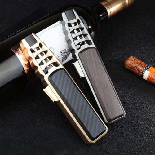 New Outdoor Pen Spray Gun Jet Torch Lighter Turbo Gas Kitchen BBQ Metal Windproof Butane Cigar Pipe Lighter Gadgets For Men