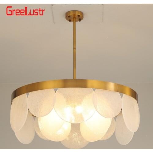 New Designs Glass Copper Led Pendent Hanging Light Luxury Nordic Creative Glass LED Pendant Lamp for Bedroom Home Decor Lustr