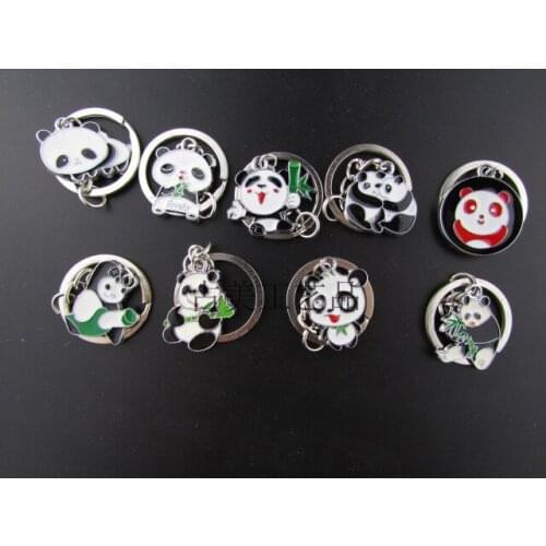 New Silicone Cute Panda Cartoon Keychain Bag Pendant Key Ring Kawaii Gift Present