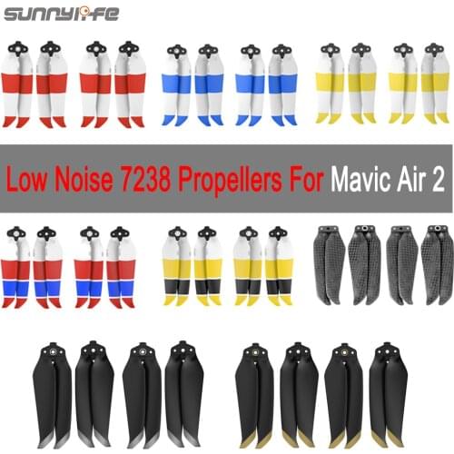 Mavic Air 2 Multi-Color Low Noise 7238 Props Colorful 7238F Carbon Fiber Propellers Quick-Release DJI Air 2 Drone Accessories