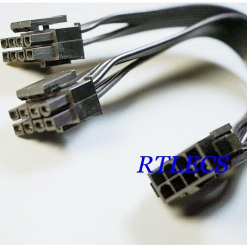 2pcs EPS12V CPU Plug 8 Pin to Dual 8 Pin (4+4) Receptacle Splitter Power Cable adapte UL18 AWG 20 cm 2 CPU Motherboard Server PC