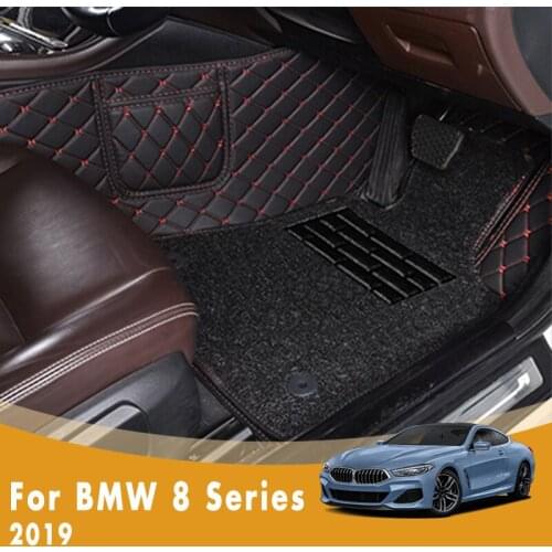 RHD Car Floor Mats For BMW 8 Series 2019 Double Layer Wire Loop Custom Car Accessories Interior Front And Rear Carpet Foot Pad