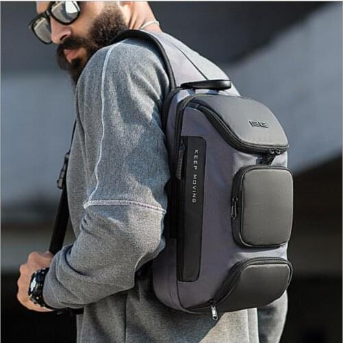 KAKA Brand Men backpack Bags chest bag men Shoulder bags USB Charge Cross body Bags Chest pack canvas backpack bag for men