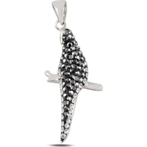 Silver 925 Sterling Bird Crystal Gemstone Pendant