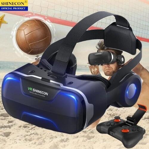 Blu-Ray VR Virtual Reality 3D Glasses Box Stereo VR Google Cardboard Headset Helmet for IOS Android Smartphone,Bluetooth Rocker
