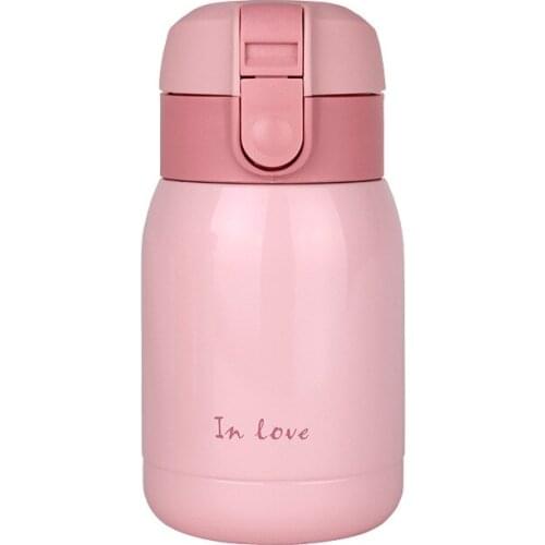Creative Double-layer Fashion Simple Vacuum Bounce Cup Thermos 304 Stainless Steel Sealed Leak-proof Cup