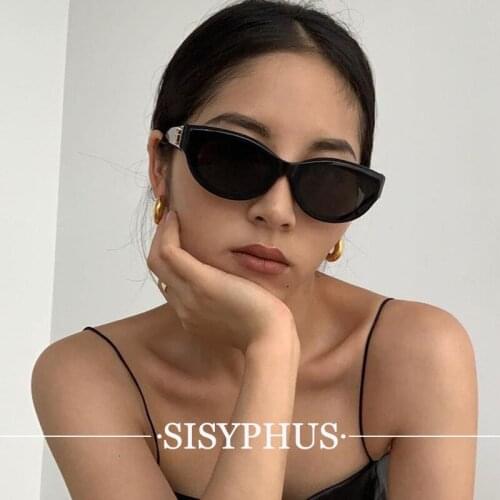 Retro Cats' Eye Sunglasses Womens High-Grade round Face Hot Girl Sunglasses Y2g Trendy Narrow Frame Small Face Summer Sun