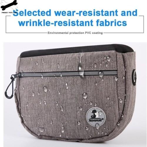 Waterproof Dog Cat Training Pocket Pet Snack Pack Bag Traction Large Capacity Storage Run Out Release Hands