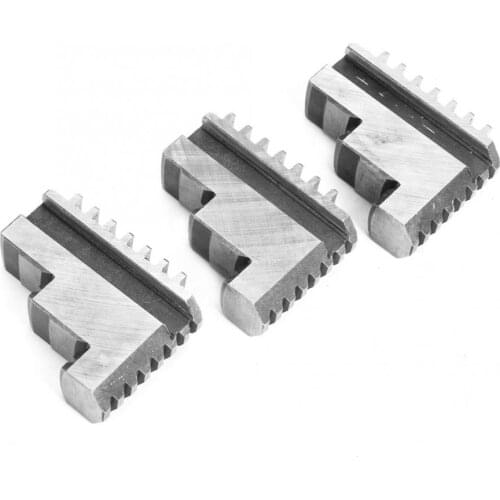Lathe Jaw 3 Pcs K11-125 Internal Jaw 5in Chuck 20CrMnTi High Strength Long Service life Chuck Jaw