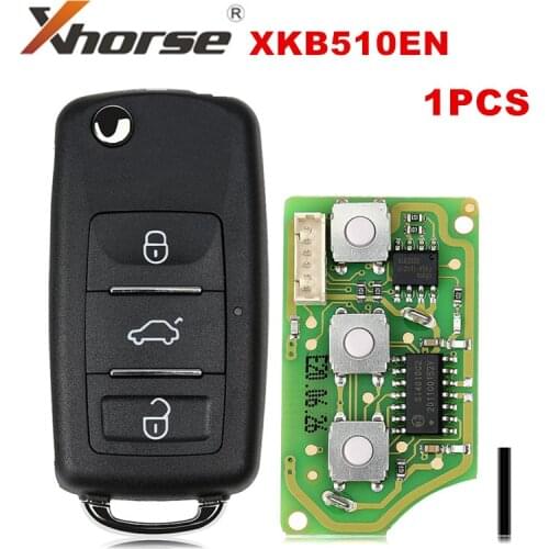 1PCS Xhorse XKB510EN Universal Remote Key B5 Type 3 Buttons for VVDI VVDI2 Key Tool(English Version)