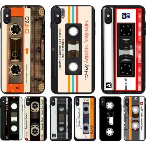 Mixtape vintage Magnetic tape Cassette audio tape Phone Case for iphone 11 Pro Max X XS MAX 6 6s 7 8 plus 5 5S 5SE XR SE2020