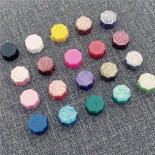 100Pcs/Lot Retro Octagon Stamping Sealing Wax Beads Wax Seal Stamps for Envelope Documents Wedding Invitation Decorative Supply