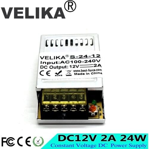 High Quality 24W 2A 12V Switching Power Supply DC Driver Transformer AC100V-240V input 12V Output SMPS For Led Strip Light CNC