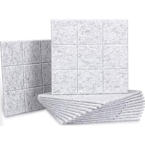 12 Pcs Acoustic Absorption Panels,Sound Panels Beveled Edges,Acoustic Treatment for Home and Office,9 Square Designs CNIM Hot