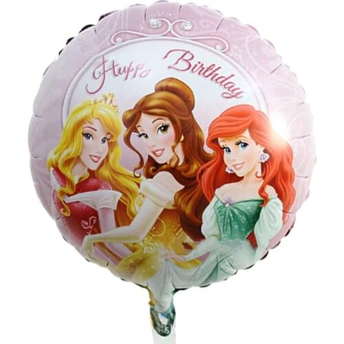 4pcs/lot 18 inch Princess Theme Rotate Balloon Party Supplies Baby Birthday Party Decoration Helium Balloons