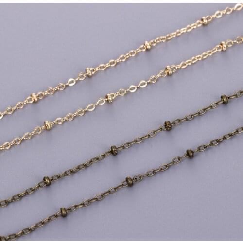 2m/beads table chain manual clip bead chain DIY jewelry making bracelet necklace survey results