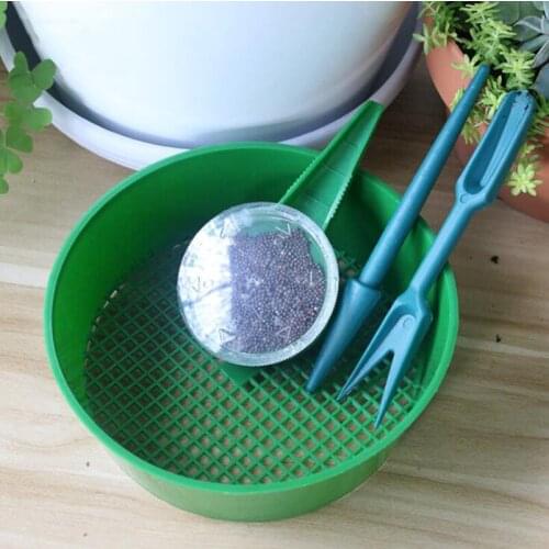 3Pcs/set Plant Seed Sower Planter Soil Sieve Hand Held Flower Grass Plant Seeder Garden Multifunction Seeding Dispenser Tools