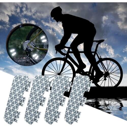 4/8 PCS Bike Spoke Reflector Bike Spoke Stickers Riding Warning Decals Visible Light Safety Bicycle Reflective Stickers