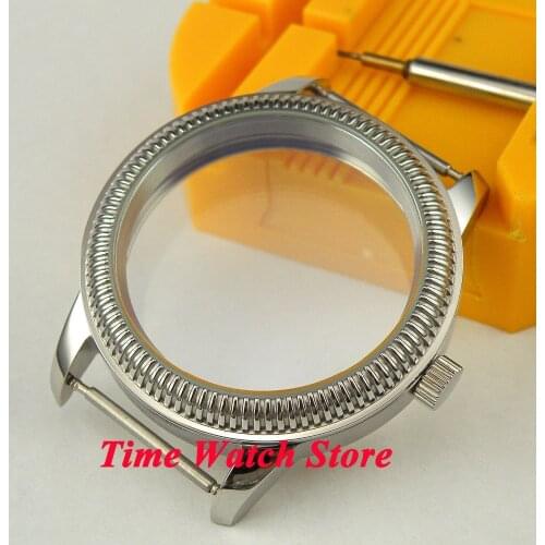 44mm Wristwatch Spare Parts Fit For ETA6497 6498 ST3600 3620 Hand Winding Movement Coin Bezel Polished Metal Watch Case Parnis