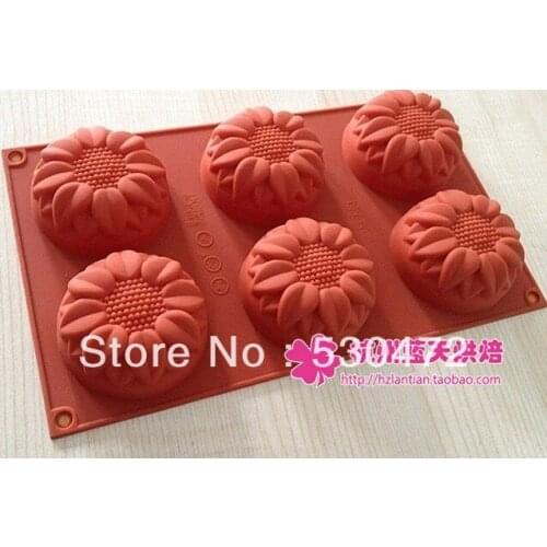 6 hole silica gel cake mould handmade soap ice cube tray thicken7.5*3.3 120ML kitchen tools