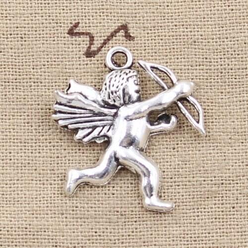 6pcs Charms Love Angel Cupid 29x26mm Antique Tibetan Pendant Findings Accessories DIY Vintage Choker Handmade Jewelry