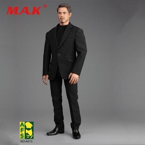 A013 1/6 Black Gentleman Suit Clothes Set Mens suit set For 12" inch Male Action Figure Dolls