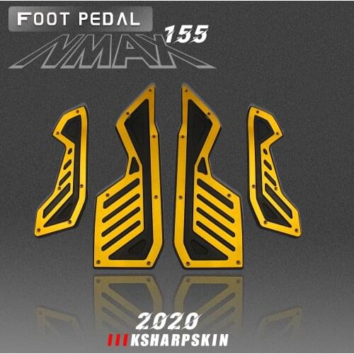 Motorcycle aluminum alloy accessories modified anti-slip pedal pad front foot pedal decoration for YAMAHA NMAX 155 nmax155 2020