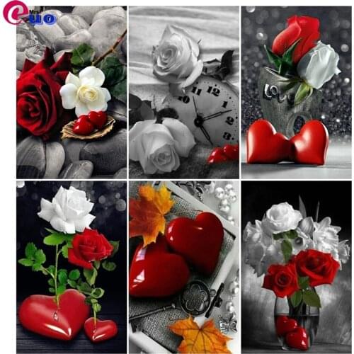 Diamond Painting Full Square/Round Love Flower 5D Diamond Embroidery Rose Home Decoration DIY Diamond Mosaic Diamond Art