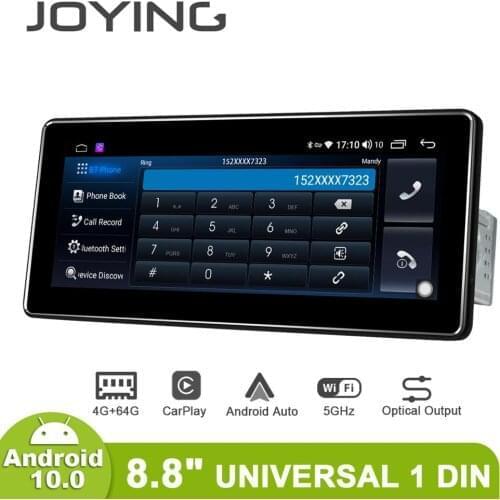 8.8"Android 10 Car Radio Pantalla 1 Din 4GB 64GB Universal Head Unit Bluetooth Multimedia 4G Carplay Android Auto Optical Output