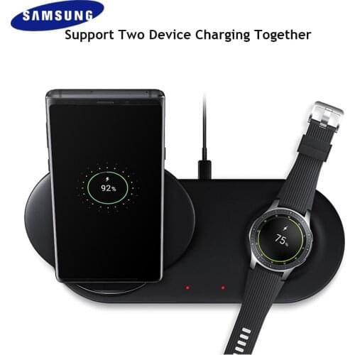 Samsung Note 9 Wireless Charger 2 IN 1 QI Dual Fast Charge Type C Stand Pad For Samsung S8 S9 S10 Plus Note 10+ Watch Gear S2 S3