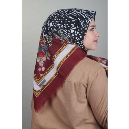 BONJELA PATTERNED COTON SCARF-DESEN-63-RENK-03