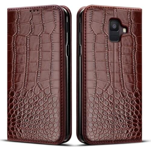 Case For Samsung A6 2018 Cover A 6 A600F flip leahter Phone Case For Samsung Galaxy A6 Plus 2018 A605 A605F Case capa