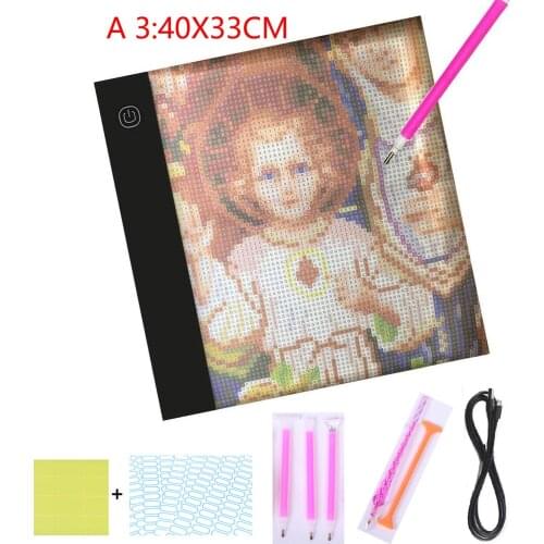 A3 LED Drawing Tablet Digital Graphics Pad USB LED Light Pad Copy Board Electronic Art Diamond Painting Writing Table gift pen