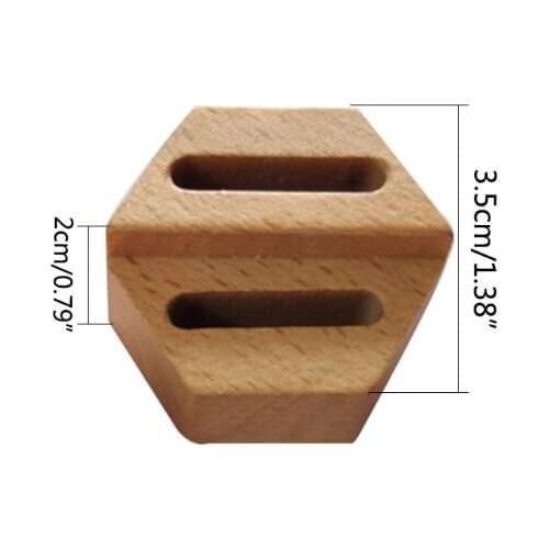 Wooden Hexagon Ring Display Stand Couples Rings Storage Rack Jewelry Holder Tray Organizer Gifts T84A