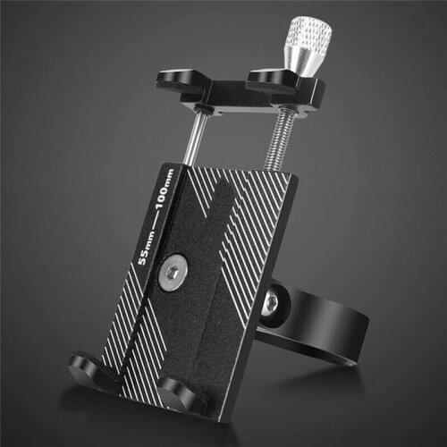 Aluminum Alloy Bicycle Motorcycle Phone Holder Handlebar Mount for 3.5-6.2 "Smart Phone for iPhone Xs Max Xr X 8 Samsung Xiaomi